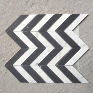 HerringbonePanda White + Calacatta White