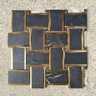 Fan-shaped White Marble Collage