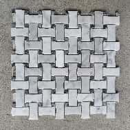 Gray White Woven Pattern Tile
