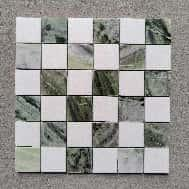 Green White Checkerboard Marble Collage