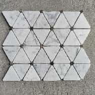Triangle White Marble Mosaic