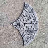 Fan-shaped Gray Black Small Granule Collage