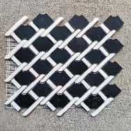 Grid Black White Marble Mosaic